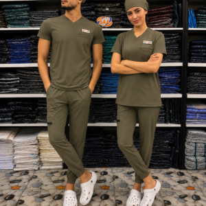Pro Blush Male & Female Olive Green DR.Scrub Suit